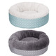 Plush & Diamond Print Calming Donut Pet Bed product