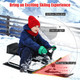 Kids' Snow Racer Sled with Steering Wheel, Brakes, & Pull Rope product