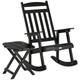 2-Piece Wood Bistro Set with Rocking Chair and Side Table product