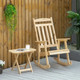 2-Piece Wood Bistro Set with Rocking Chair and Side Table product