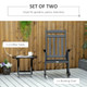 2-Piece Wood Bistro Set with Rocking Chair and Side Table product