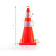28-Inch PVC Fluorescent Reflective Traffic Cone (10-Pack) product