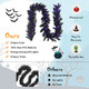 9-Foot Pre-Lit Halloween Garland with 50 Purple LED Lights product