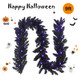 9-Foot Pre-Lit Halloween Garland with 50 Purple LED Lights product