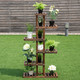 6-Tier Garden Wooden Shelf Storage Plant Rack Stand product