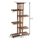 6-Tier Garden Wooden Shelf Storage Plant Rack Stand product
