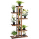6-Tier Garden Wooden Shelf Storage Plant Rack Stand product