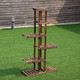 6-Tier Garden Wooden Shelf Storage Plant Rack Stand product