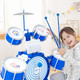 Kids' Jazz Drum Keyboard Set with Stool & Microphone Stand product