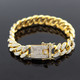 Hip Hop Bracelet Butterfly Clasp Diamond Bracelet Cuban Bracelet product