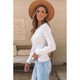Women's Ribbed Bishop Sleeve Round Neck Top product