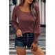 Women's Ribbed Bishop Sleeve Round Neck Top product