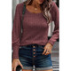 Women's Ribbed Bishop Sleeve Round Neck Top product