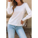 Women's Ribbed Bishop Sleeve Round Neck Top product