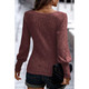 Women's Ribbed Bishop Sleeve Round Neck Top product