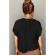 Women's Crew Neck Cable Knit Short Sleeve Sweater product