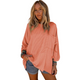 Women's Ribbed Roll-Tab Sleeve Chest Pocket Oversized Top product