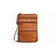 Genuine Leather Multi-Zippered Crossbody Bag product