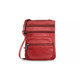 Genuine Leather Multi-Zippered Crossbody Bag product