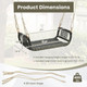 Wicker Porch Swing Seat with Cozy Armrests product