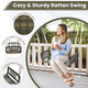 Wicker Porch Swing Seat with Cozy Armrests product