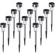 Stainless Steel Solar Powered Pathway Garden Light (12-Pack) product