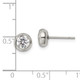Polished 5mm Bezel CZ Stud Post Stainless Steel Earrings  product