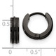 Stainless Steel Black IP Laser Cut 4mm Hinged Hoop Earrings  product
