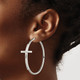 Large Cross Stainless Steel Hoop Earrings product