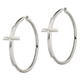 Large Cross Stainless Steel Hoop Earrings product