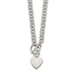 Polished Stainless Steel 18-inch Heart Necklace   product