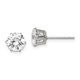 7mm Round CZ Stud Stainless Steel Earrings  product