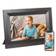 10.1 Inch Smart WiFi Digital Photo Frame 1280x800 IPS LCD Touch Screen,Auto-Rotate Portrait and Landscape,Built in 16GB Memory,Share Moments Instantly via Frameo App from Anywhere (All Black Wooden Frame) product