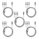 4-Foot 3-in-1 Nylon Braided Charging Cable - Lightning, USB-C, Micro-USB (1- to 5-Pack) product