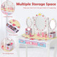 Kids' Vanity Set with Tri-Fold Mirror product