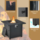 50,000BTU 32-Inch Square Propane Gas Fire Pit Table product