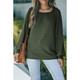 Hallie Square Neck Puff Sleeve Waffle Knit Top product