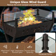 Stainless Steel BBQ Charcoal Grill with Wind Guard & Seasoning Racks product