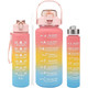 3-Piece Sports Water Bottle with Motivational Time Marker product