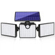 Solar Motion Sensor Light 266 LED Waterproof Luces with 3 Adjutable Head Wide Angle for Outside Garage Yard Patio product