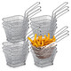 12 Pcs Square Fry Basket with Handle  Baskets Net Potato Cooking Tool for Table Serving Oil Residue Filtration product