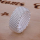 Sterling Silver-Plated Woven Mesh Ring product