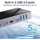 QGeeM® USB 3.0 Single 5K/Dual HDMI DispalyPort 4K@60Hz Docking Station product