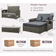 Rattan Loveseat Set with Ottoman product