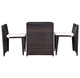 Outdoor Rattan Space Saving 3-Piece Patio Set product
