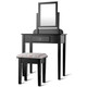 Makeup Vanity Table with Square Stool product