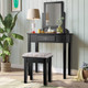 Makeup Vanity Table with Square Stool product