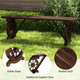 Rustic Wood Bench with Wagon Wheel Base product
