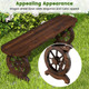 Rustic Wood Bench with Wagon Wheel Base product