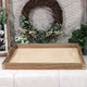 Wooden Serving Tray with Handles and Inlaid Corners product